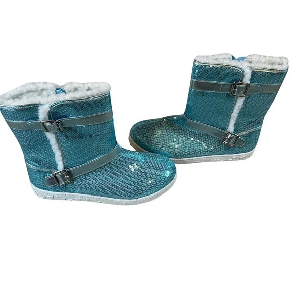 NWOT CIRCO BOOTIES BOOTS KIDS SEQUIN Blue • Size 6 - Picture 1 of 7